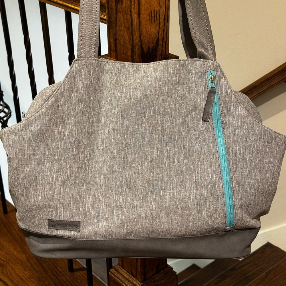 doubletake London Tennis Duffel/Tote in Grey & Ocean
